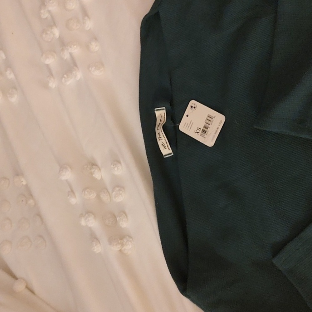 We The Free Off-Shoulder Long Sleeve Top in Dark Green - Picture 5 of 6